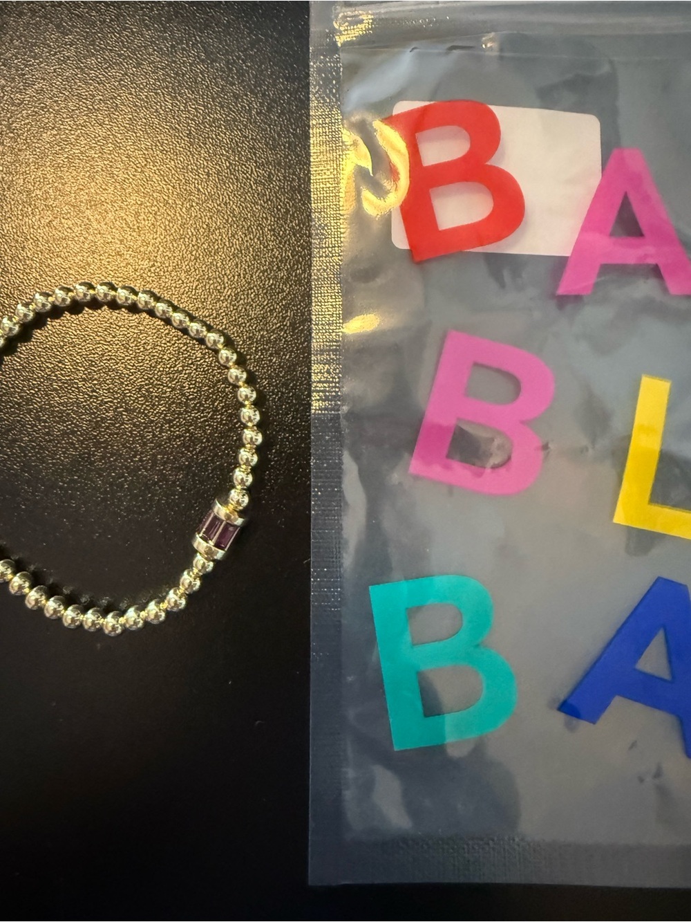 Baublebar Feb birthstone gold tone bracelet